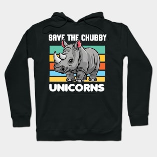 Save the chubby unicorns - retro Hoodie